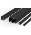 JUEGO DE PERFILES FRONT PUERTA+FIJO ANODIZADO NEGRO 3M. -4333