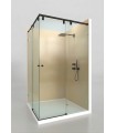 KIT Nº2 MAMPARA CORREDERA STEL ANGULO 90º 1200X800 IZQUIERDAS