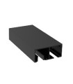 PERFIL SUPERIOR STAR DUO PUERTA+FIJO 90KG 3M. NEGRO MATE