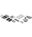 KIT DE MONTAJE PARA MAMPARA ANGULAR CON VIDRIO FIJO EN LADO IZQUIERDO AQUANT 40