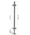 POSTE INOX F.SUPERIOR CON 4 PINZAS A 90º