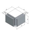 FIJO INOX VIDRIO/VIDRIO 90º