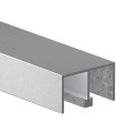 PERFIL DOBLE "U" ALUMINIO SUPERIOR FLOCADO - LONGITUD:2500MM - VIDRIO 5/8MM