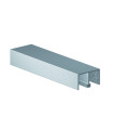 PERFIL DOBLE "U" ALUMINIO SUPERIOR FLOCADO - LONGITUD:2500MM - VIDRIO 5/8MM